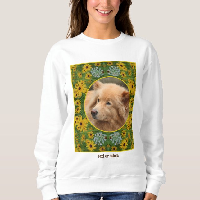 Sweatshirt Black Eyed Susan Daisy Peinture Ajouter Votre Prop (Devant)