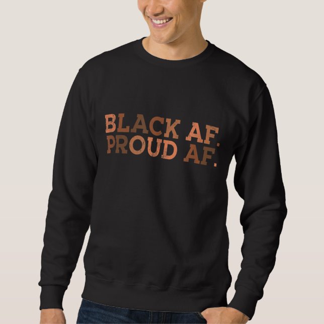 Sweatshirt Black Fier AF Mois de l'histoire africaine BHM Mel (Devant)