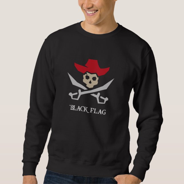 Sweatshirt Black Flag Pirate Skull (Devant)