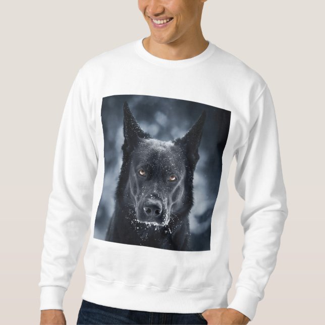 Sweatshirt Black German Shepherd (Devant)