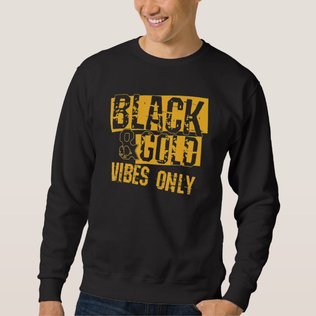Sweatshirt Black Gold Game Day Group  For High School Footbal (Devant)