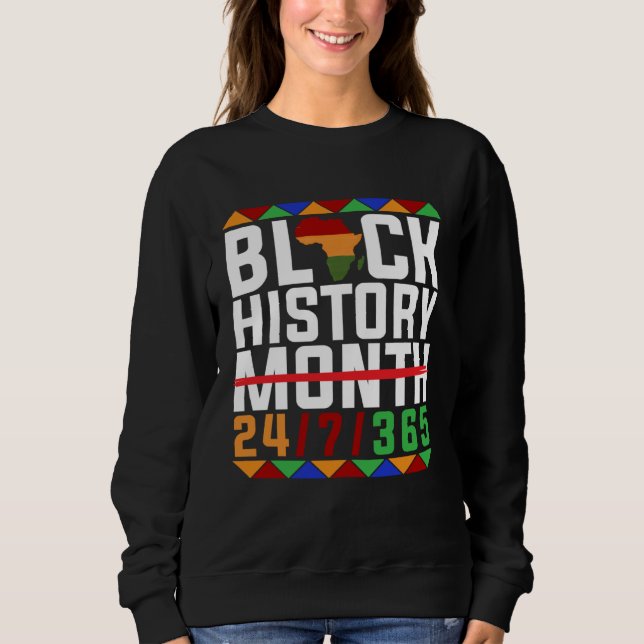 Sweatshirt Black History 247365 Proud African Amercian Men Wo (Devant)