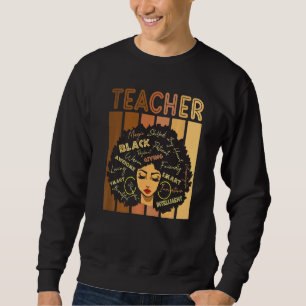 Sweatshirt Black History Enseignant intelligent Afro Love Ame