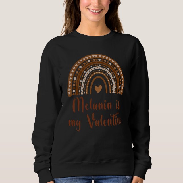 Sweatshirt Black History Month 2023 Melanin Poppin Happy Vale (Devant)