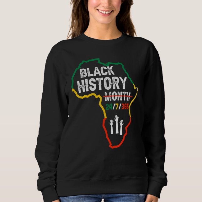 Sweatshirt Black History Month 247365 African Melanin Black P (Devant)