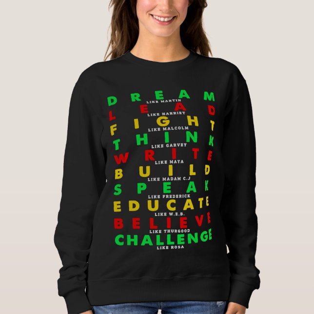 Sweatshirt Black History Month African American History Celeb (Devant)