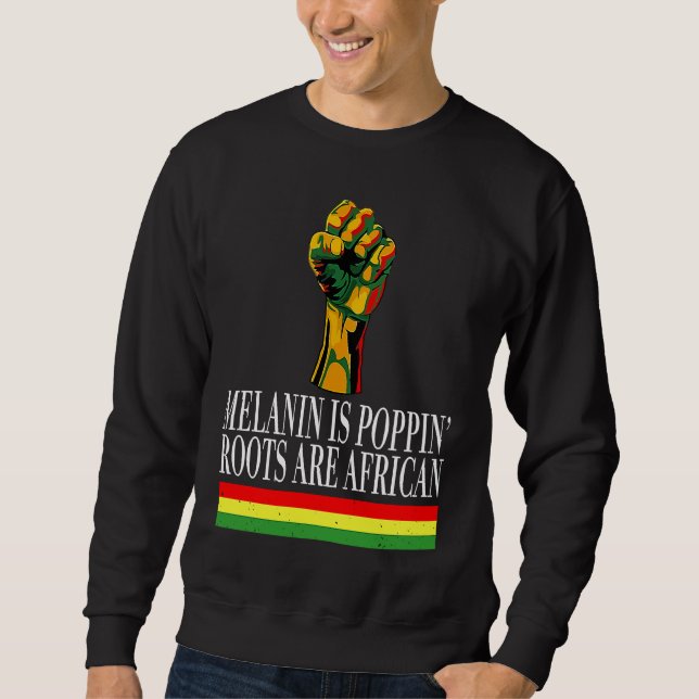 Sweatshirt Black History Month African Strong  For Women Men (Devant)