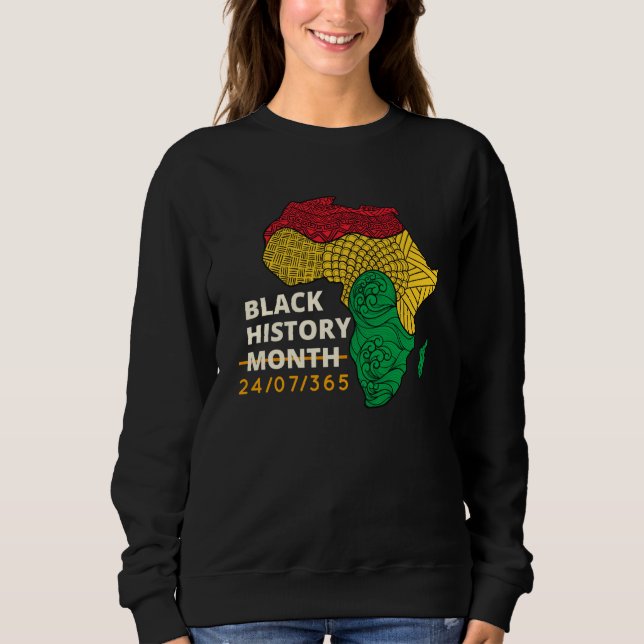 Sweatshirt Black History Month Afro Melanin Black Women Afro  (Devant)