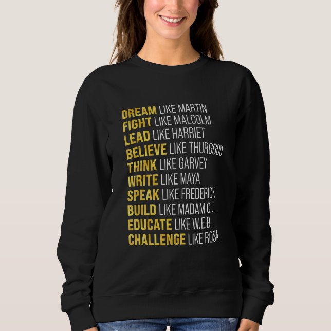 Sweatshirt Black History Month Kids Proud African Pride Black (Devant)