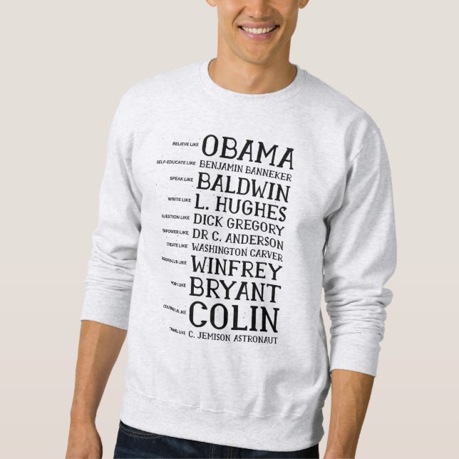 Sweatshirt black history month legends icons (Devant)