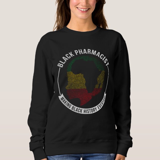 Sweatshirt Black History Month Pharmacist Flag African Americ (Devant)