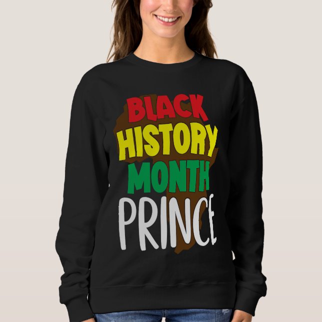 Sweatshirt Black History Month Prince African American Youth (Devant)