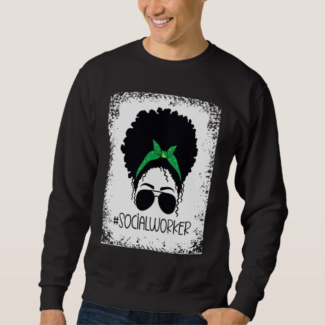 Sweatshirt Black History Month Social Worker Black Education (Devant)