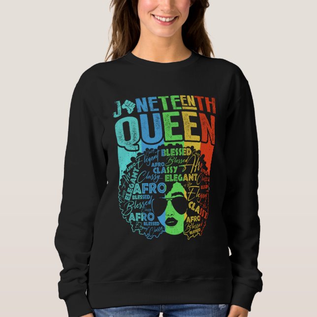 Sweatshirt Black History Month Women Educated Strong Black Qu (Devant)