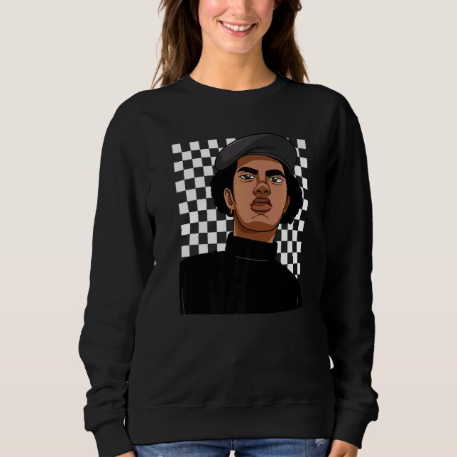 Sweatshirt Black History Moth Panther Party 1966 Checkerboar (Devant)