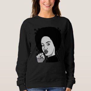 Sweatshirt Black History Panther Party Afro cheveux levée poi