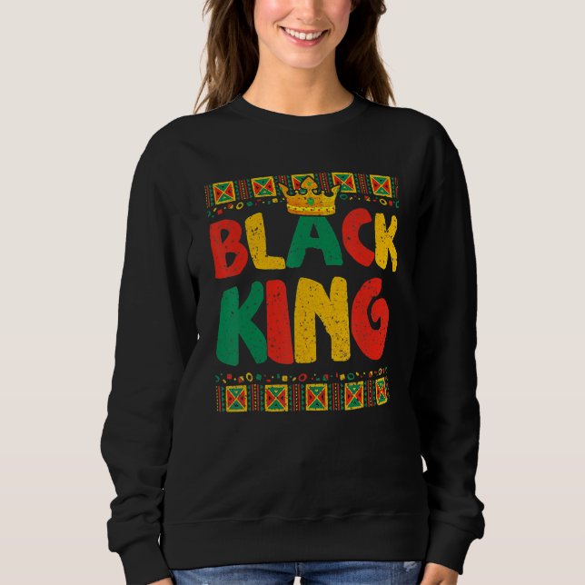 Sweatshirt Black King History Month Proud Afro African Queen  (Devant)