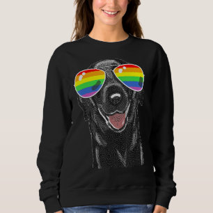 Sweatshirt Black Lab Chien Gay pride Lunettes de soleil LGBT