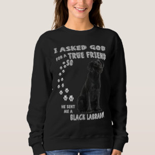 Sweatshirt Black Lab Dit Maman Papa Imprimer Mignonne Labrado