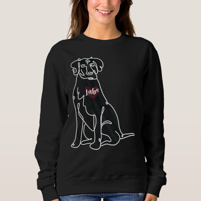Sweatshirt Black Lab Labrador Retriever Chien (Devant)