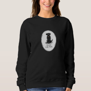 Sweatshirt Black Lab Mom (Labrador Retriever Mom) mignonne ch