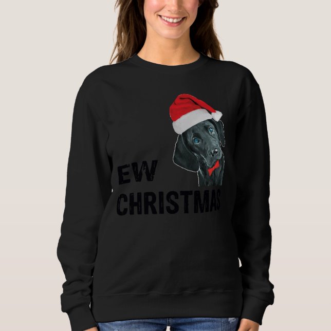 Sweatshirt Black Labrador Retriever Chien Noël (Devant)