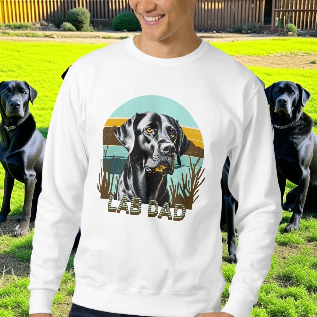Sweatshirt Black Labrador Retriever | Lab Papa (Créateur téléchargé)