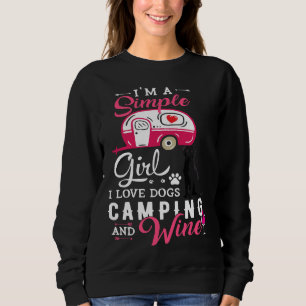 Sweatshirt Black Labrador Retriever Simple fille I Love Chien