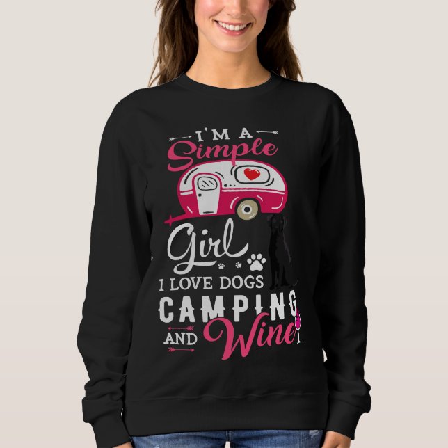 Sweatshirt Black Labrador Retriever Simple fille I Love Chien (Devant)