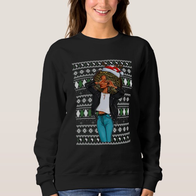 Sweatshirt Black Mrs Santa Just A Girl Who Loves Christmas (Devant)