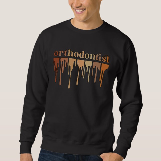 Sweatshirt Black Orthodontist African American Orthodontics (Devant)