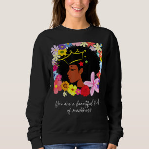 Sweatshirt Black Power Girl Magic Afro Queen Black Pride flux