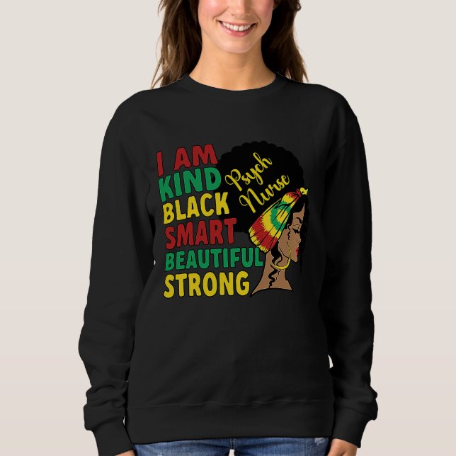 Sweatshirt Black Psych Nurse African American Psychiatric Nur (Devant)