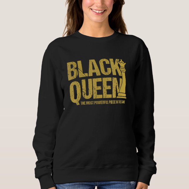 Sweatshirt Black Queen La Pièce La Plus Puissante Melanin Gir (Devant)