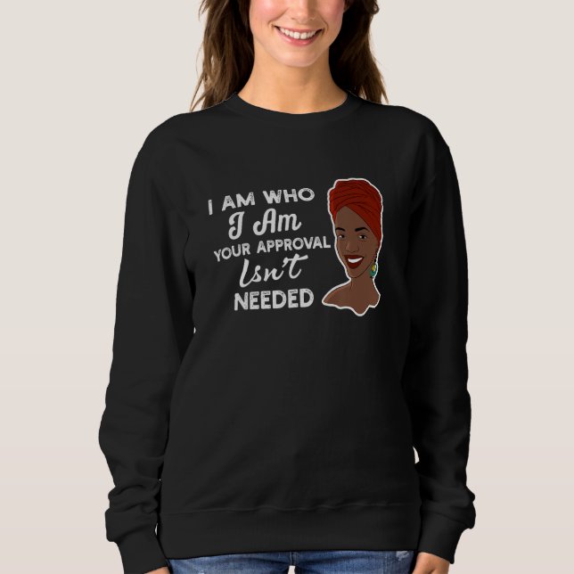 Sweatshirt Black Queen Lady Curly Natural Afro African Americ (Devant)