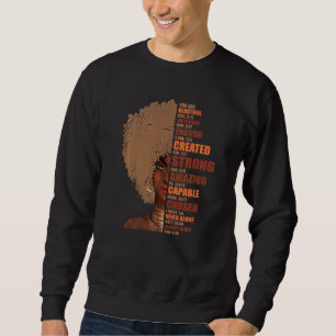 Sweatshirt Black Queen Lady Curly Naturel Afro-Africain Améri
