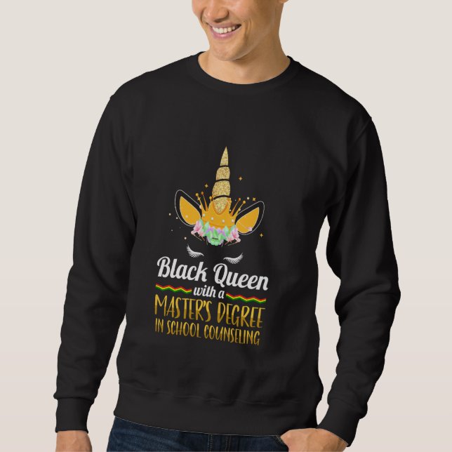 Sweatshirt Black Queen Msw Social Work Sauver Masters Graduat (Devant)