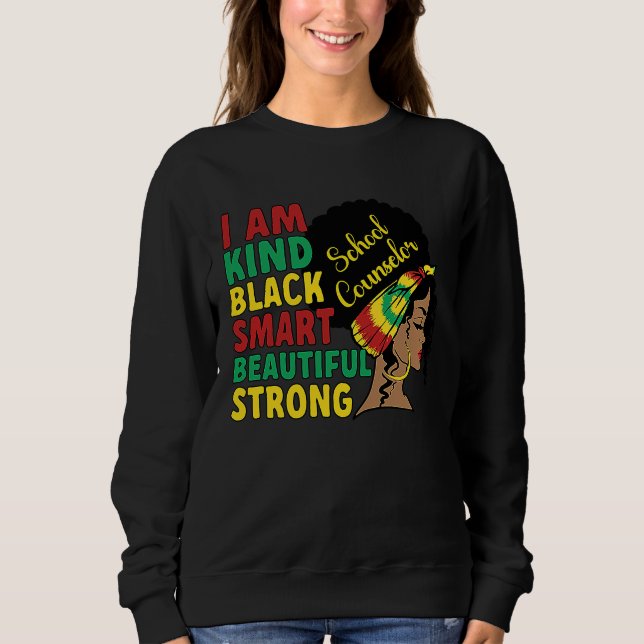 Sweatshirt Black School Counselor African American School Cou (Devant)