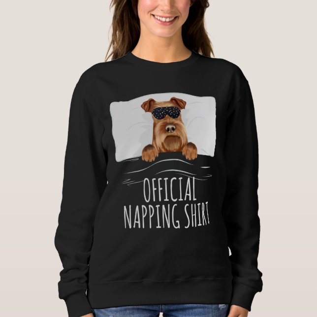 Sweatshirt Black Sleep Mask Irish Terrier Official Napping (Devant)