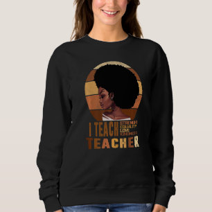 Sweatshirt Black Smart Enseignant Afro Love Melanin African A