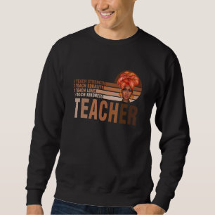 Sweatshirt Black Smart Enseignant Afro Love Melanin African A
