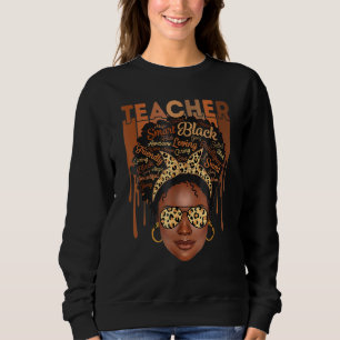 Sweatshirt Black Smart Enseignant Afro Love Melanin African A