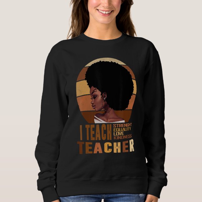 Sweatshirt Black Smart Enseignant Afro Love Melanin African A (Devant)