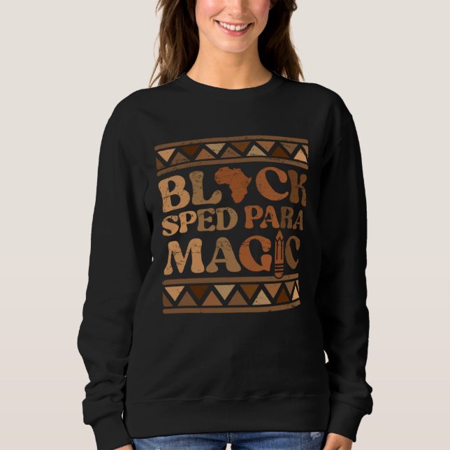 Sweatshirt Black SPED Para Magic Africa Pride Melanin Black H (Devant)