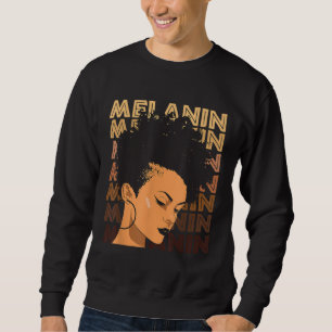 Sweatshirt Black Strong Girl Afro Love Melanin Afrique Amériq