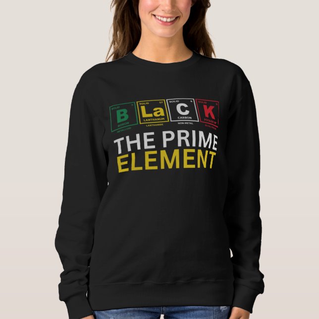 Sweatshirt Black The Prime Element, Black History Month, Peri (Devant)