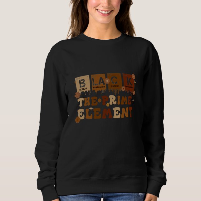 Sweatshirt Black The Prime Element Black History Month Period (Devant)