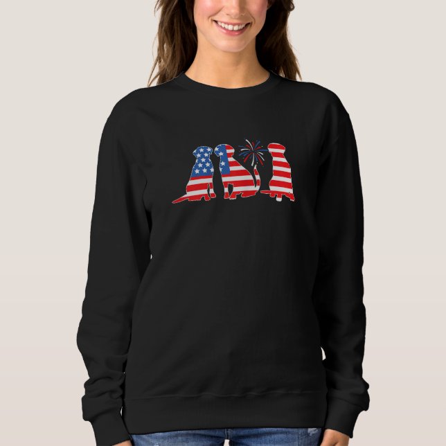 Sweatshirt Black Yellow Chocolate Fox Red Lab Silver Patrioti (Devant)