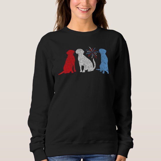 Sweatshirt Black Yellow Chocolate Fox Red Lab Silver Patrioti (Devant)