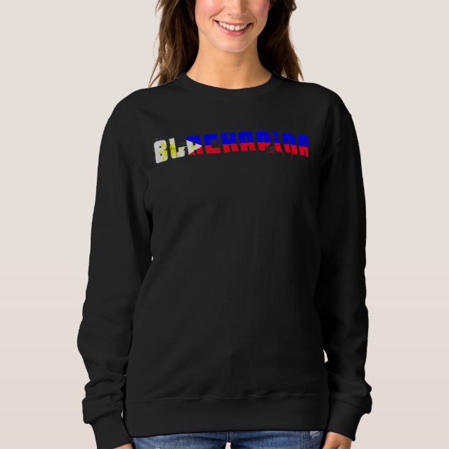Sweatshirt Blackapina moitié noir moitié philippin Blackapino (Devant)